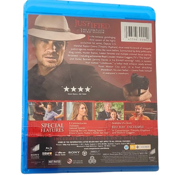 NEW Justified - The Complete Third Season - Sealed - Picture 3 of 4